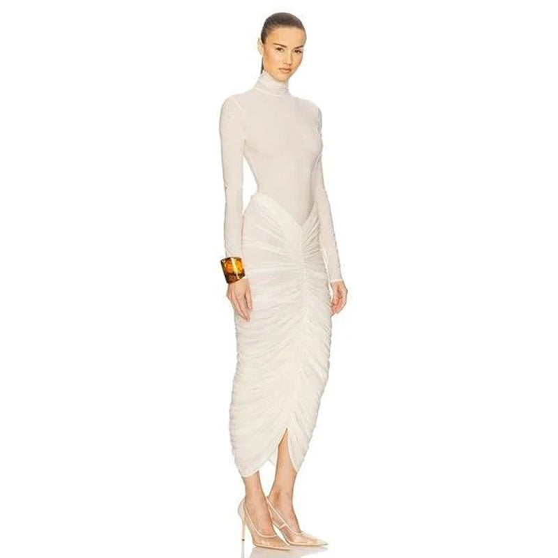 Mesh dress mid length