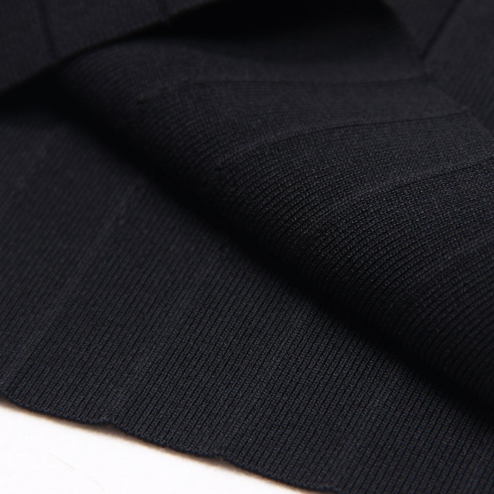 New fashionable and high-quality knitted collar slim fit short sleeved dress