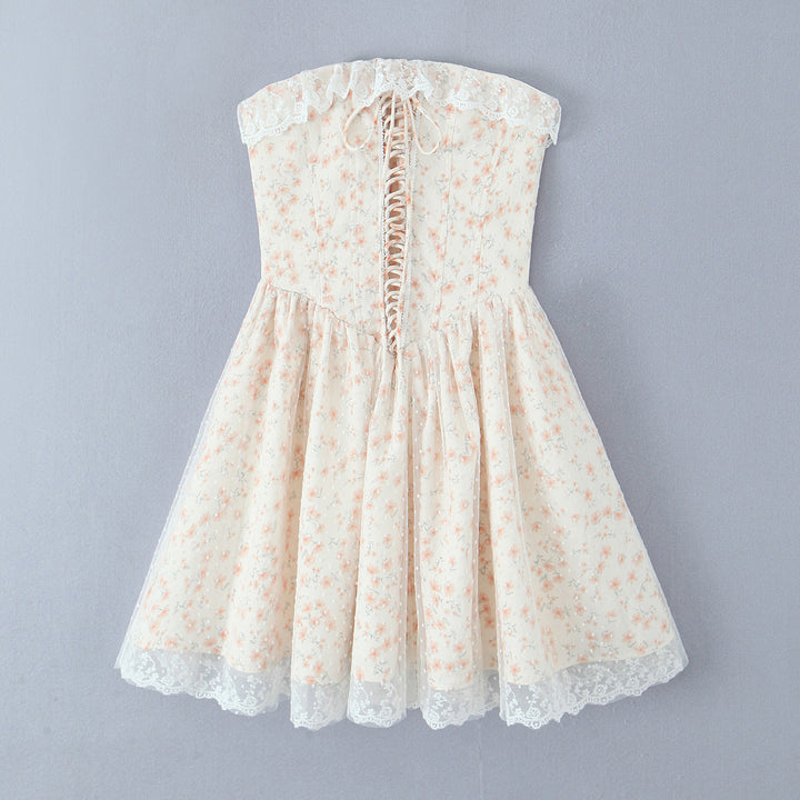 Floral strapless dress