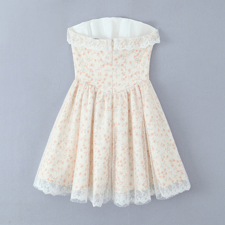 Floral strapless dress