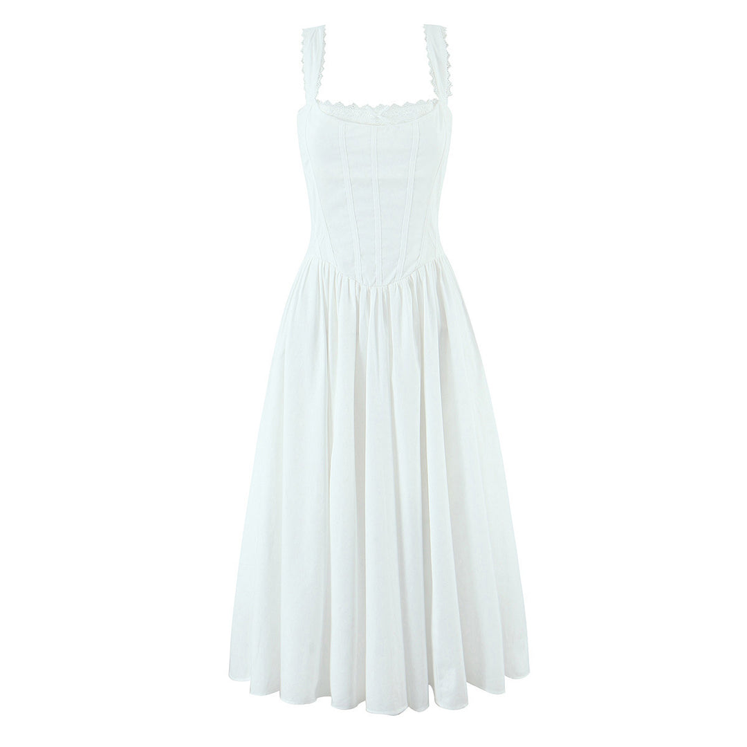 Lace back strap camisole dress
