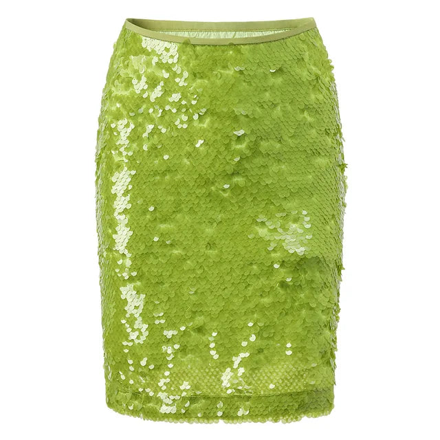 Heavy duty skirt sequin wrapped hip skirt slim fit skirt