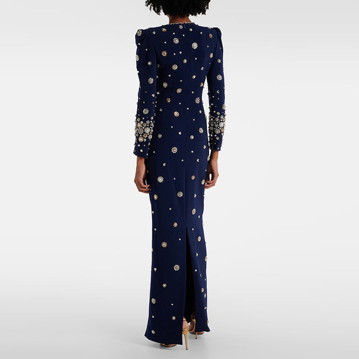 European and American fashion slim fit long dress formal dress long skirt