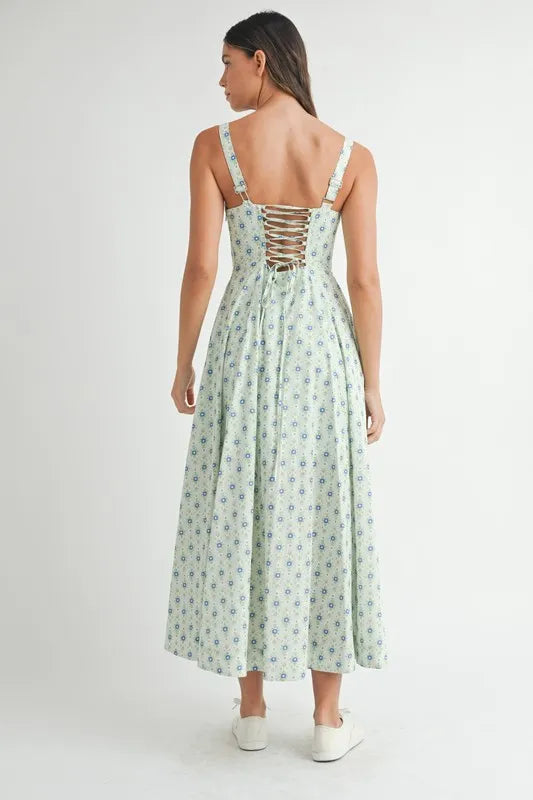Floral  Lace Midi Dress