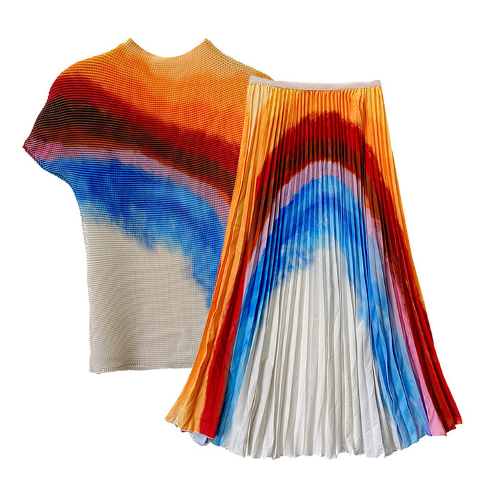 Spring/Summer New Three Mansion Pleated Set Women&