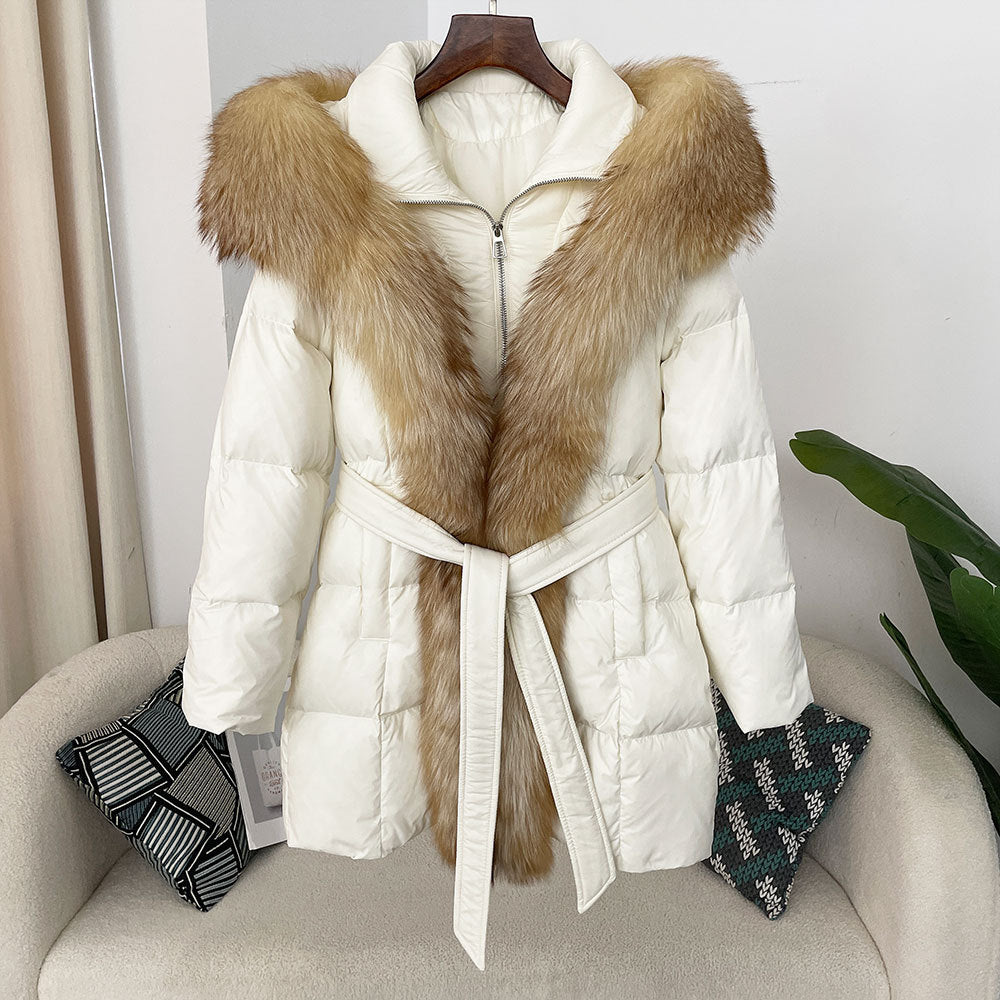 Hooded down jacket women&