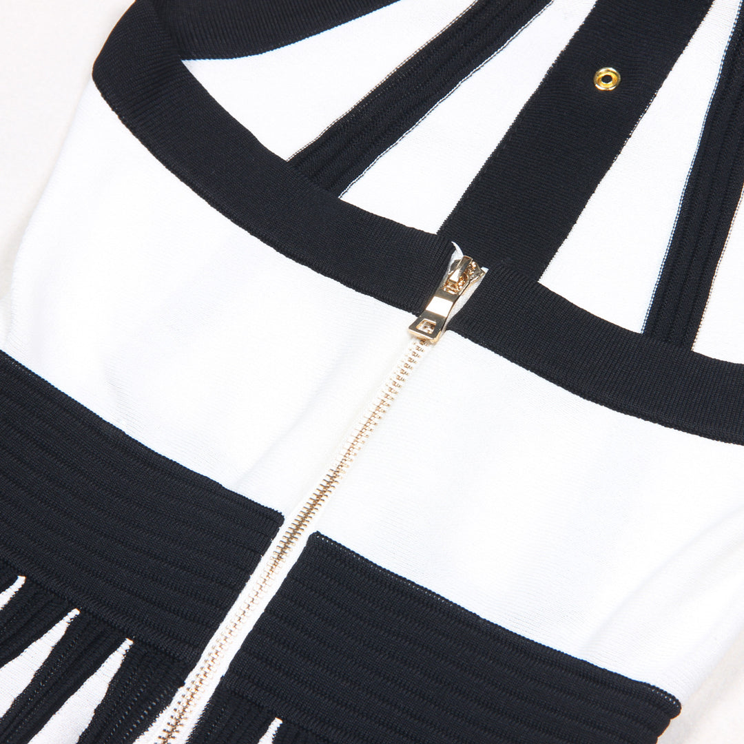 Summer new sleeveless three-dimensional flower slim knit hanging neck dress with back zipper skirt