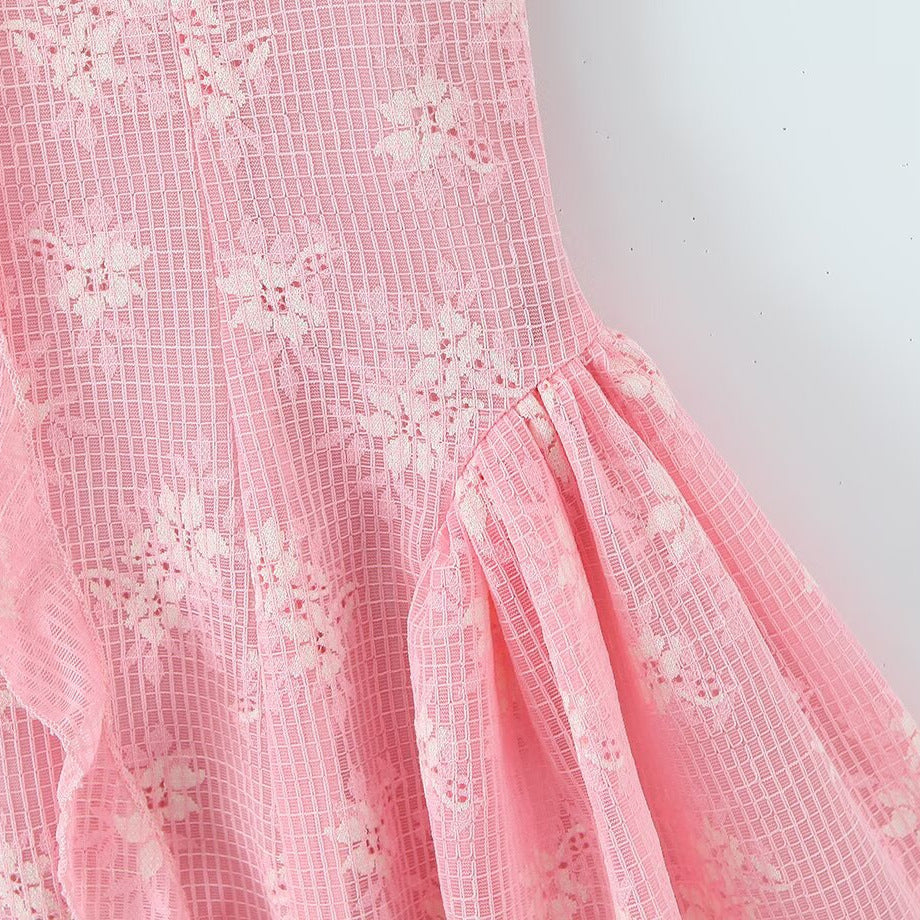 Embroidered Floral Fitted Bodycon Strapless Dress for Women