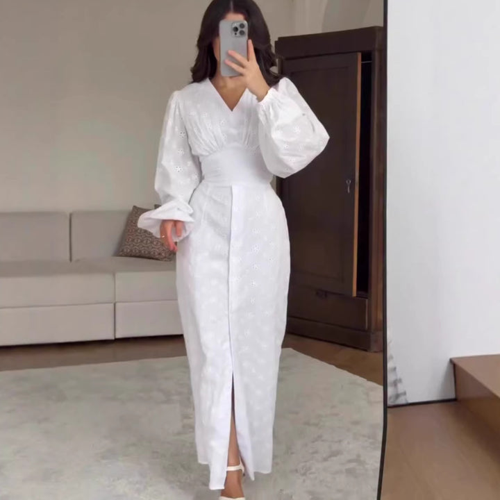 Comfortable Simple Summer Dress for Women, Long SleeveLong Dress Casual New Style, Elegant