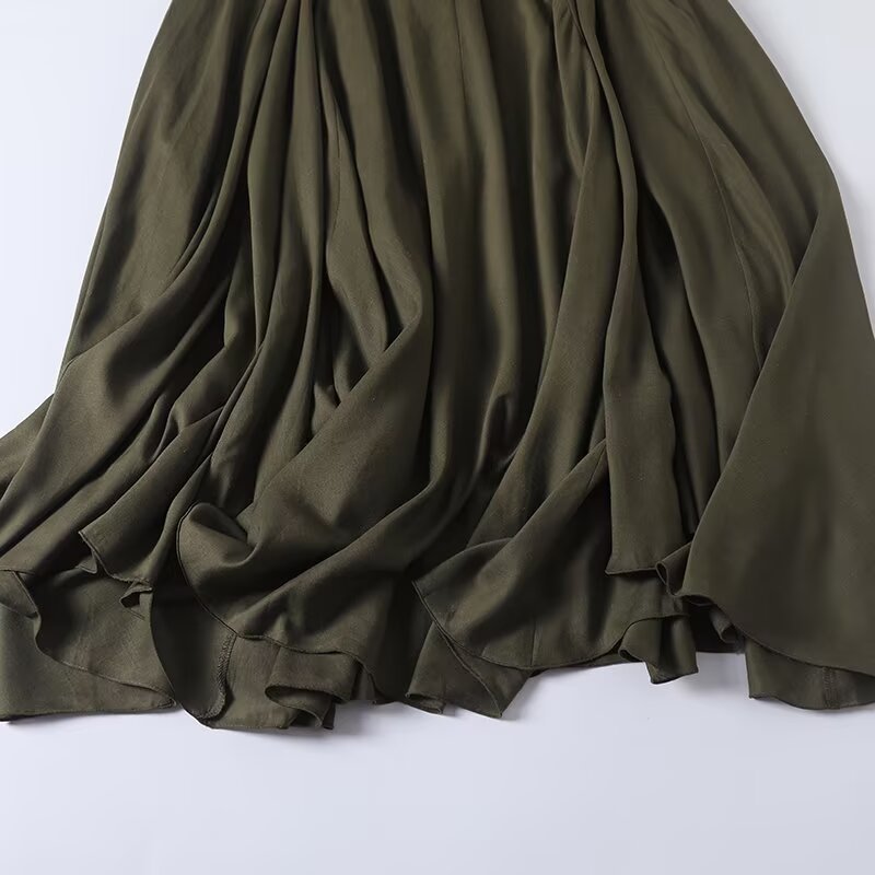 High waist slimming A-line irregular skirt half skirt for women