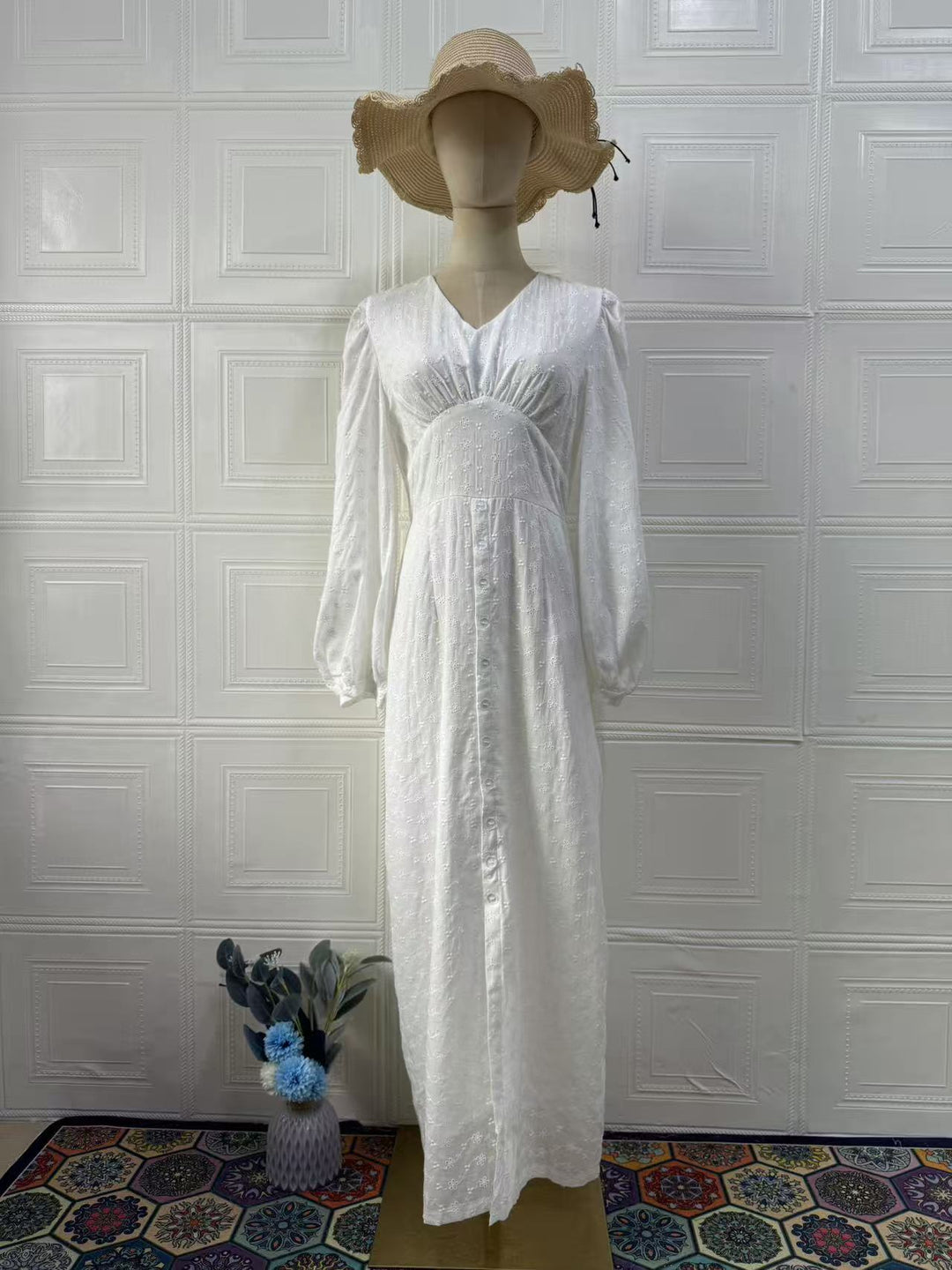 Comfortable Simple Summer Dress for Women, Long SleeveLong Dress Casual New Style, Elegant