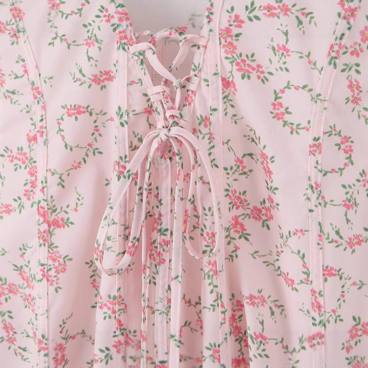 Floral tied long camisole dress for women