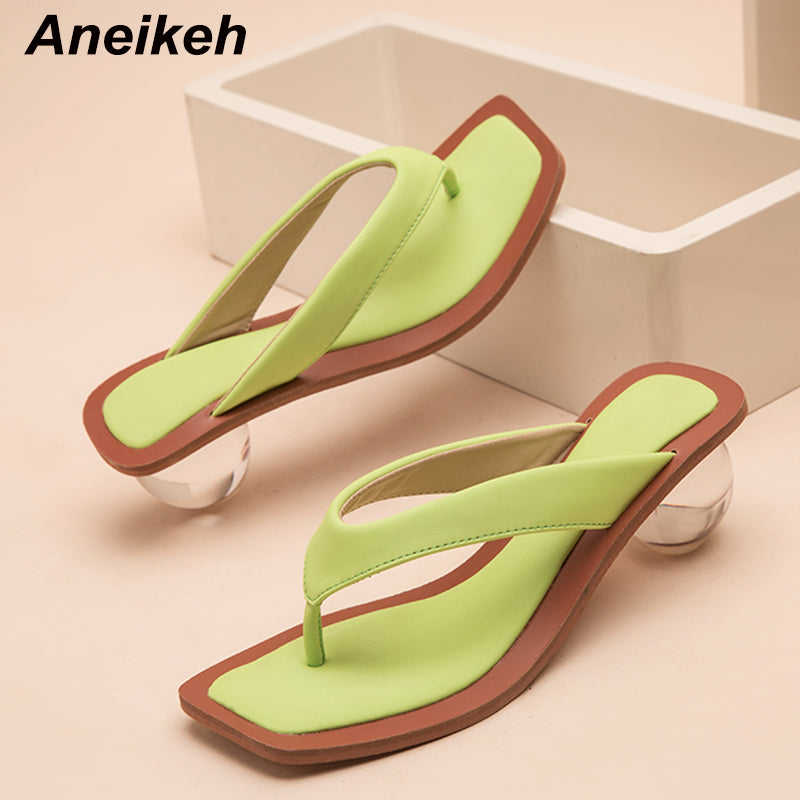 The Marguerite Clear Heel Sandals