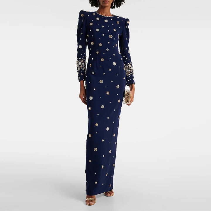 European and American fashion slim fit long dress formal dress long skirt
