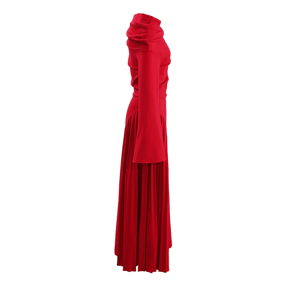 Vietnamese niche high-end stacked off shoulder dress women&