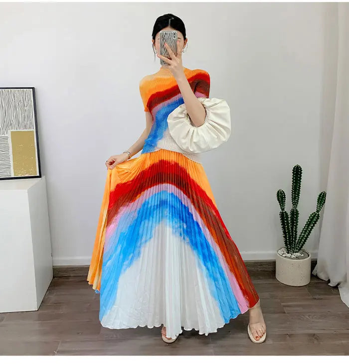 Spring/Summer New Three Mansion Pleated Set Women&
