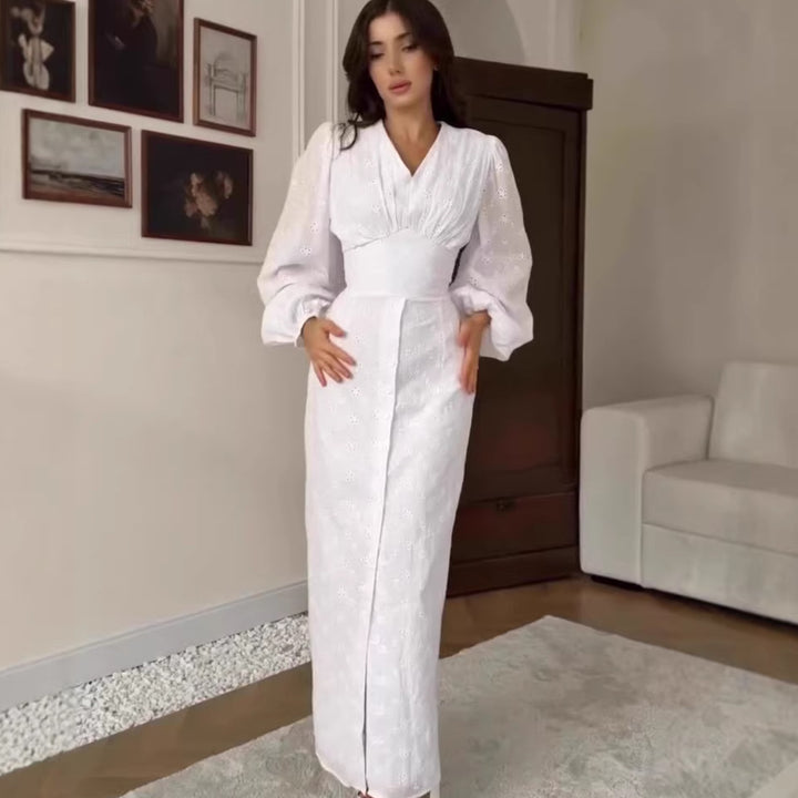 Comfortable Simple Summer Dress for Women, Long SleeveLong Dress Casual New Style, Elegant