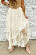 MUNSIEUR Lace Tiered Midi Skirt - Luxury Designer Skirt for Women