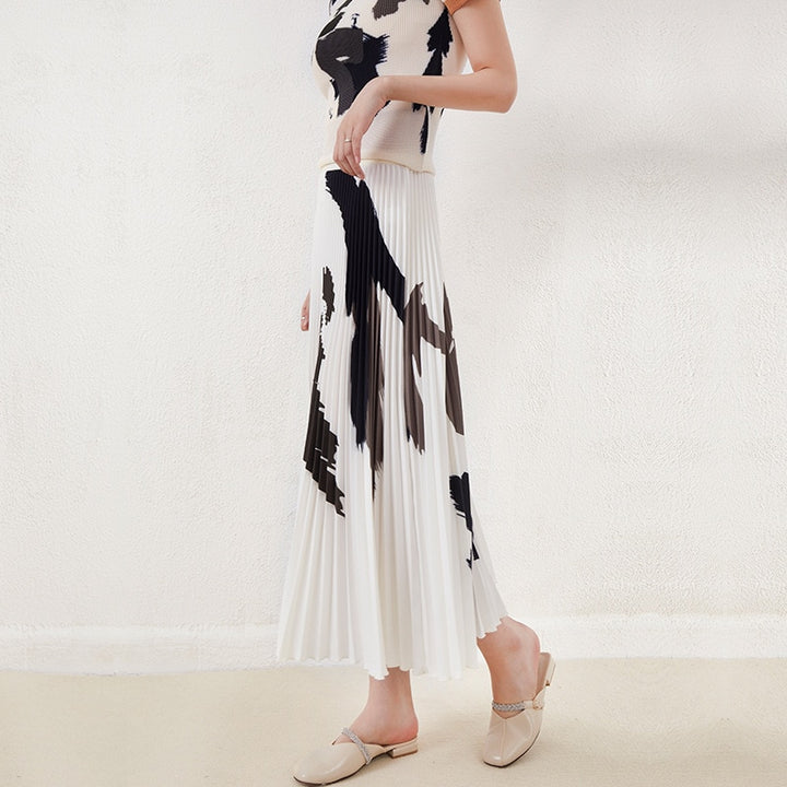 Pleated Suit Skirt New Women&