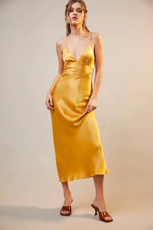 The Odalys Satin Suspender Dress