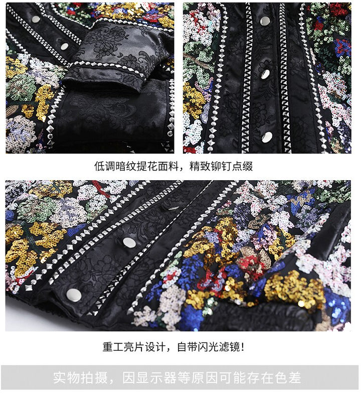 Heavy Industry Sequins Down Jacket Women&