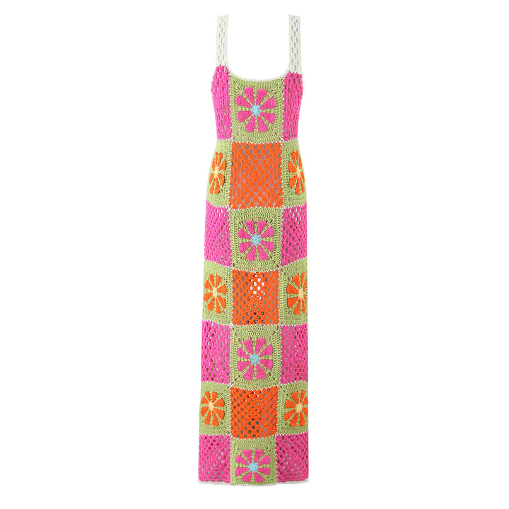 Color blocking camisole dress
