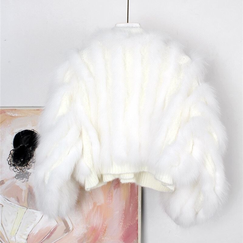 Winter New Fox Car Strip Sweater Women&
