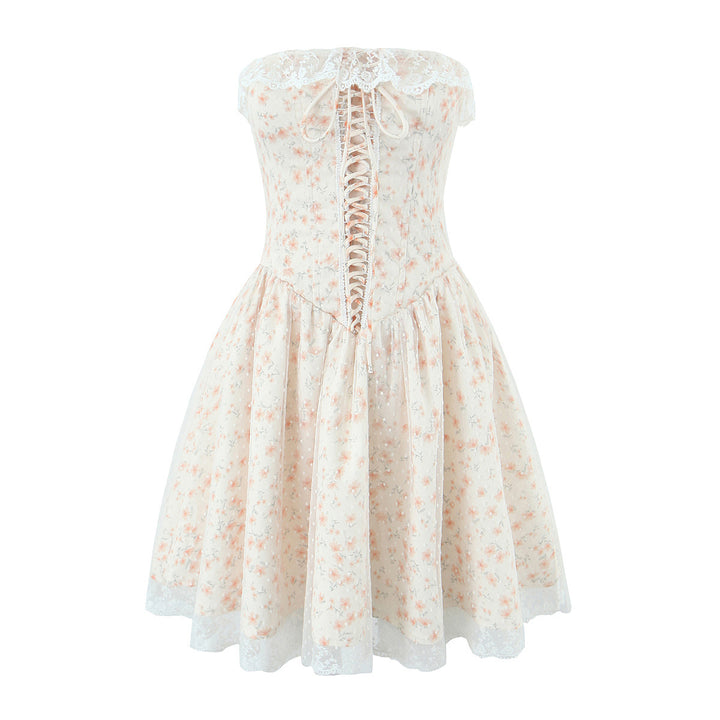 Floral strapless dress