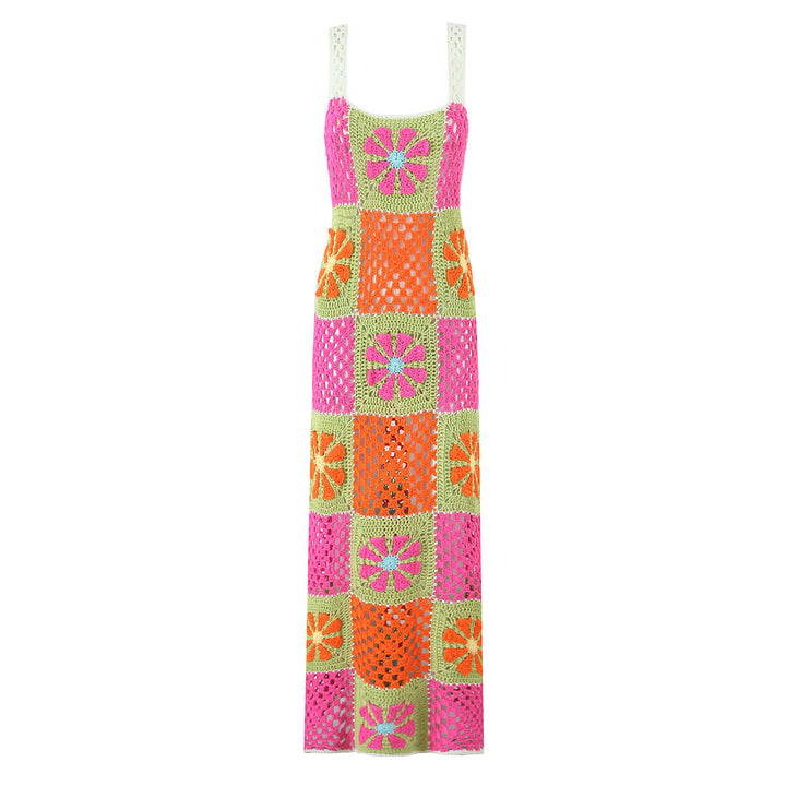 Color blocking camisole dress