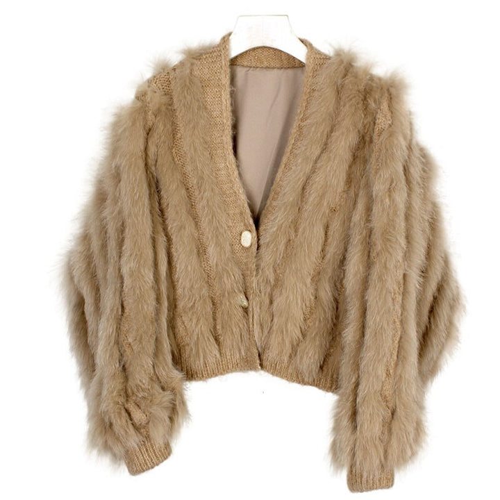 Winter New Fox Car Strip Sweater Women&