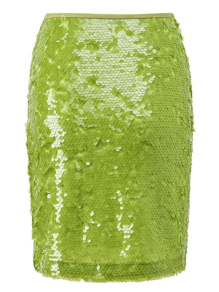 Heavy duty skirt sequin wrapped hip skirt slim fit skirt