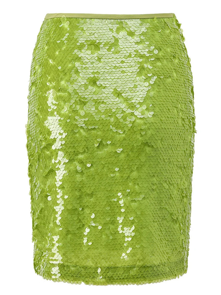 Heavy duty skirt sequin wrapped hip skirt slim fit skirt