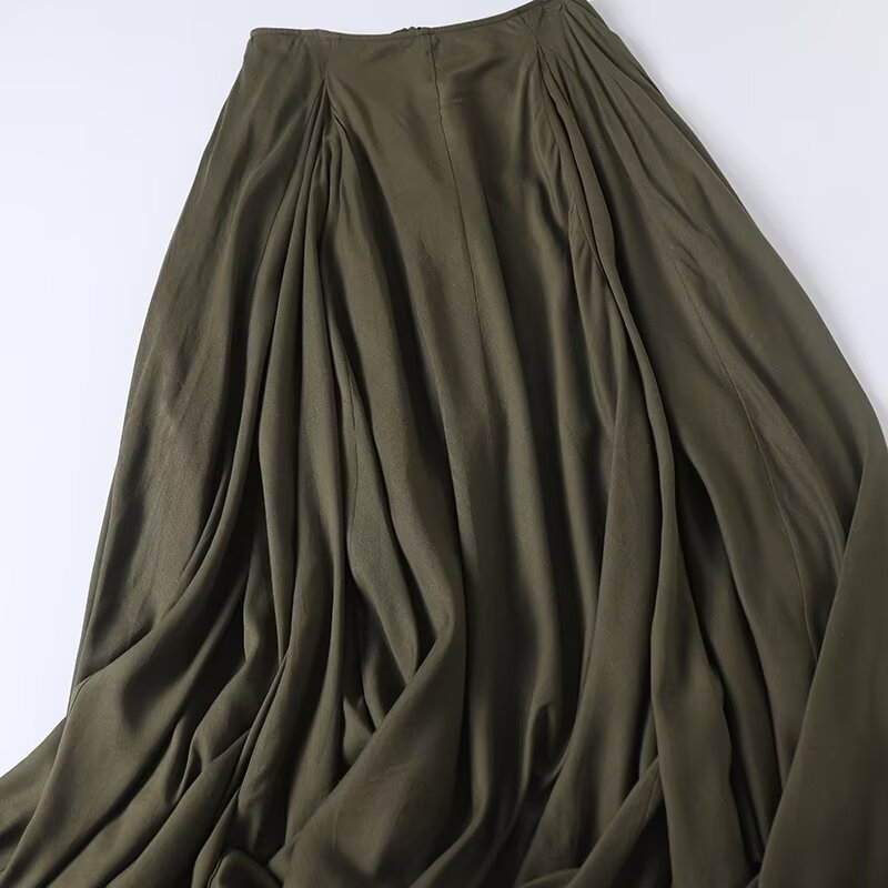 High waist slimming A-line irregular skirt half skirt for women