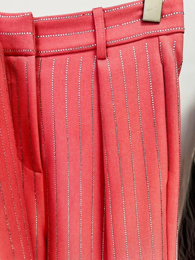 Hot diamond suit jacket and pants set two-piece setp