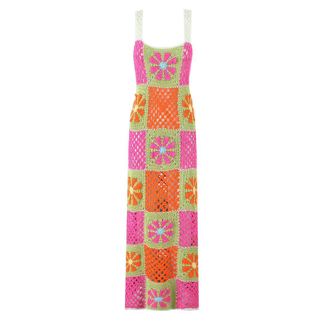 Color blocking camisole dress