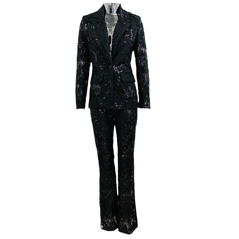 The Marisol Sequin Blazer Set