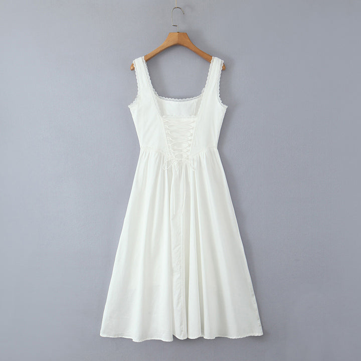 Tailored fishbone vest dress