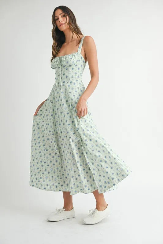 Floral  Lace Midi Dress