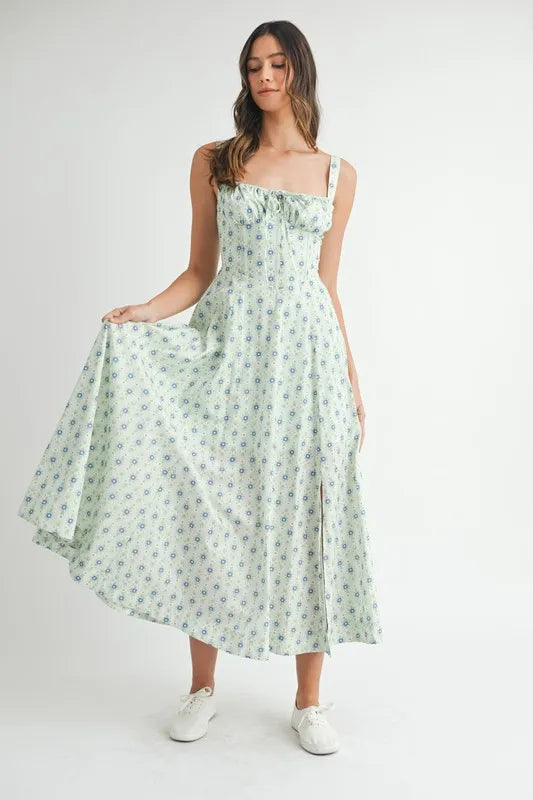 Floral  Lace Midi Dress