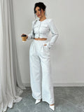 Spring And Autumn Long-sleeve Short-pants Suit, Tweed Short Jacket