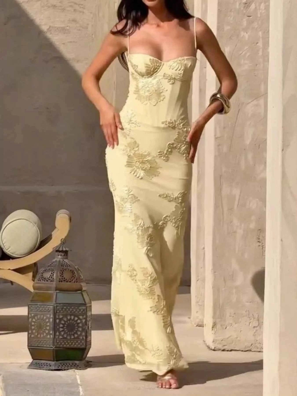 Sweetheart Neck Spaghetti Strap Maxi Dress