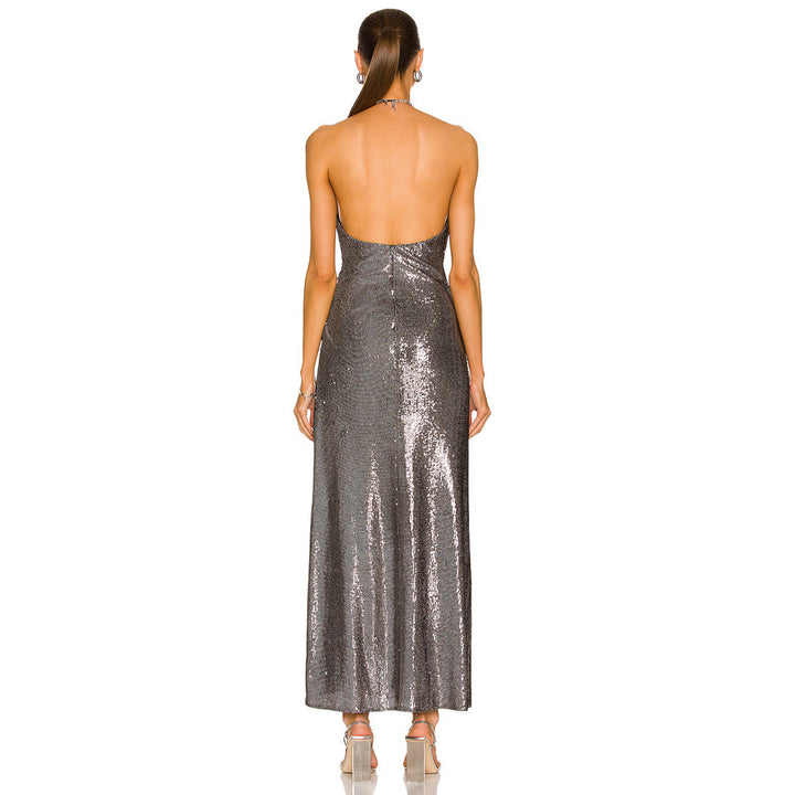Summer Halter Sexy Halter Dress High Quality Sequin Skirt For Women