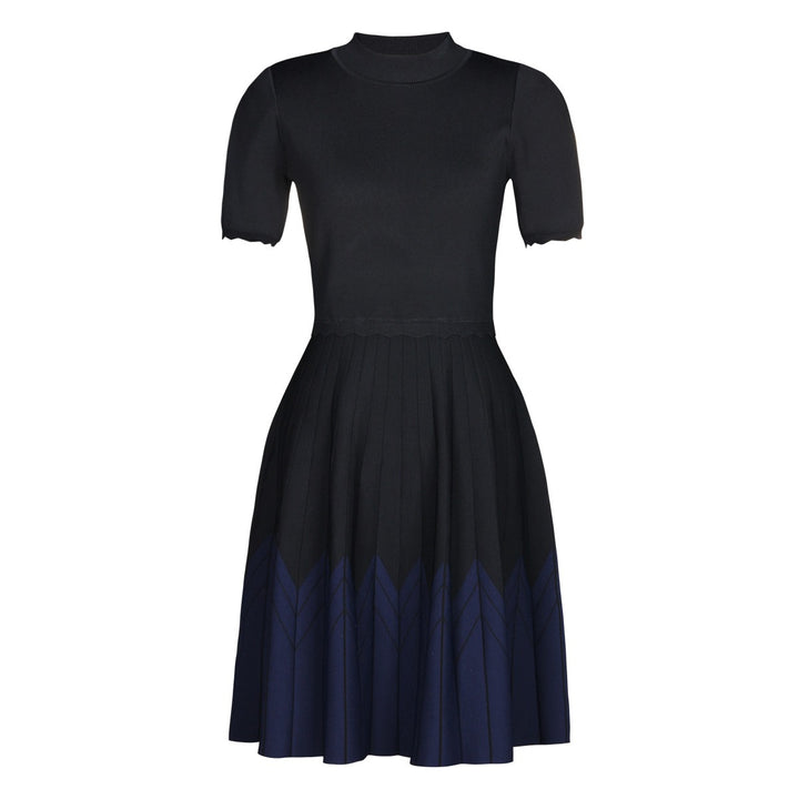 European and American summer new fashionable round neck slim fit A-line dress for women