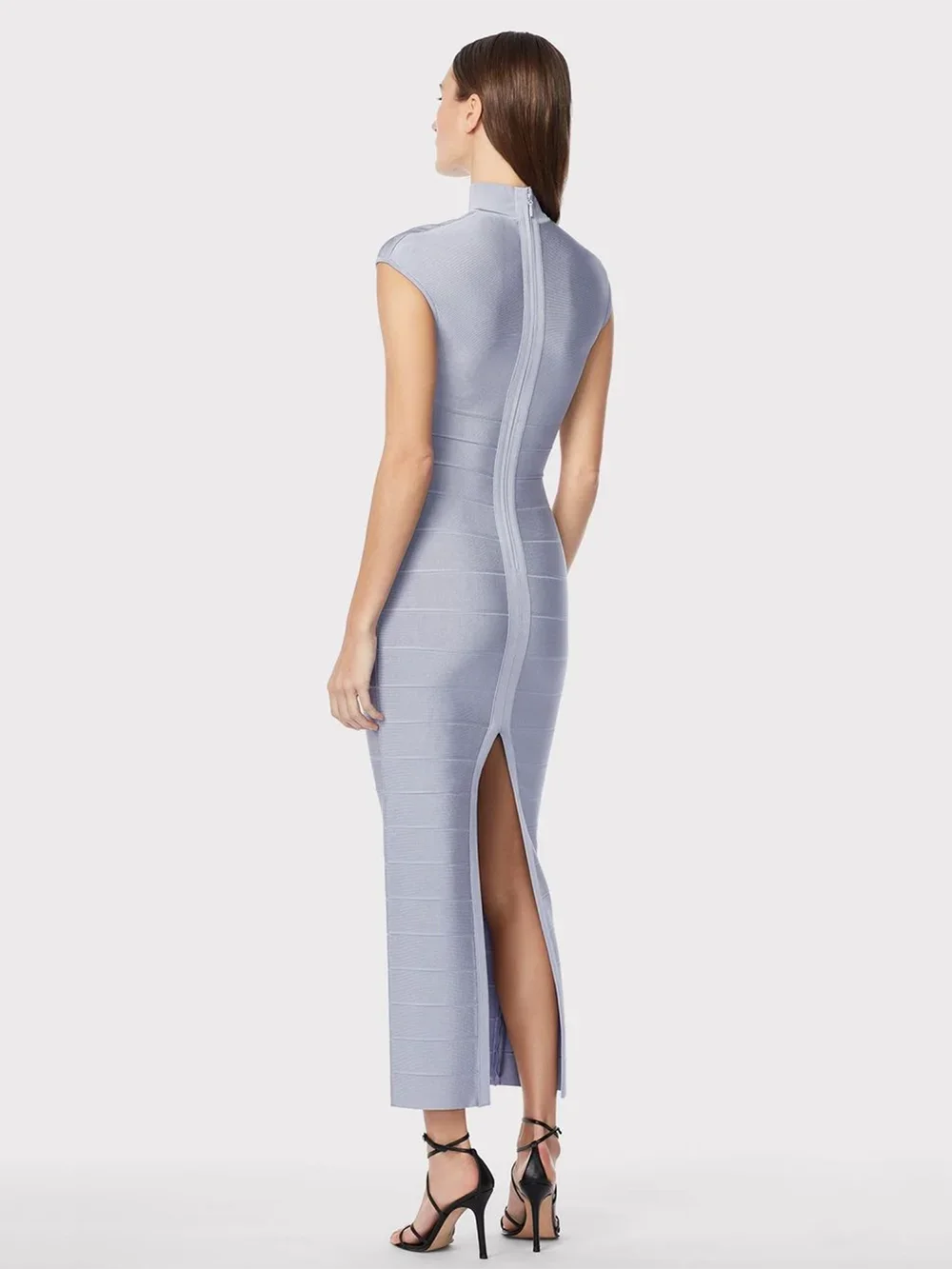 Grey Bandage Dress Women&
