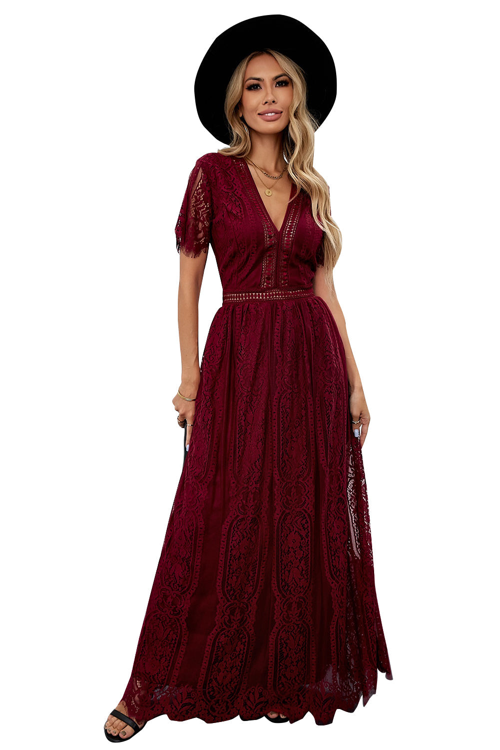 Fiery Heart Lace Dress