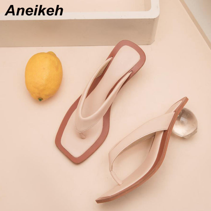 The Marguerite Clear Heel Sandals