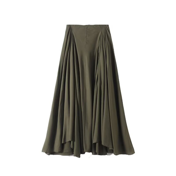 High waist slimming A-line irregular skirt half skirt for women