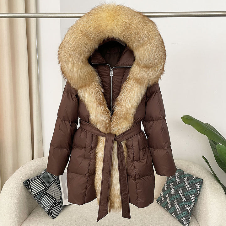 Hooded down jacket women&