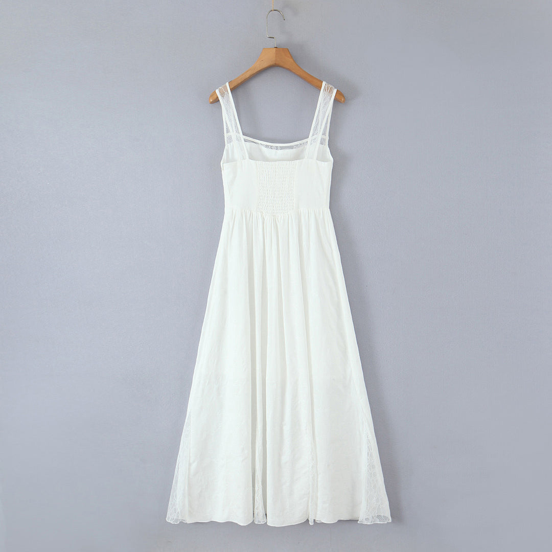 White lace patchwork dress