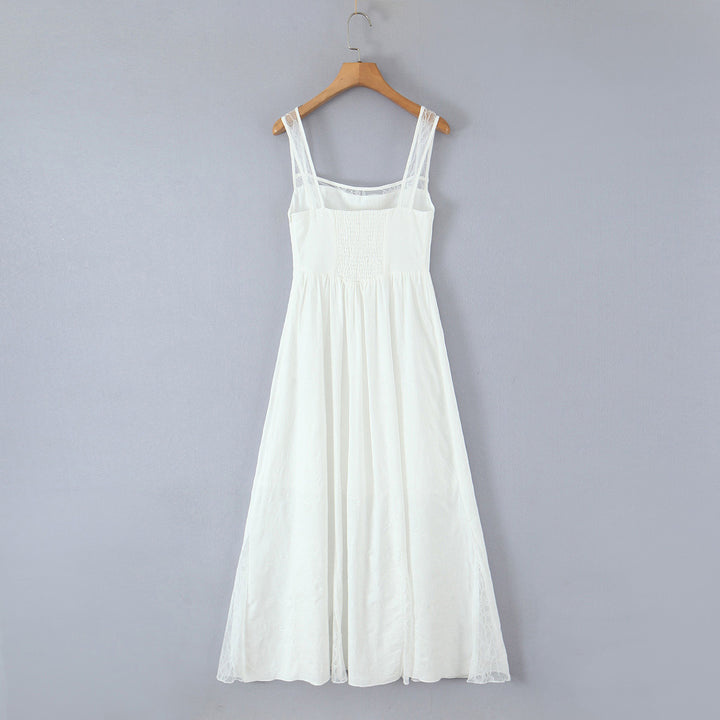 White lace patchwork dress